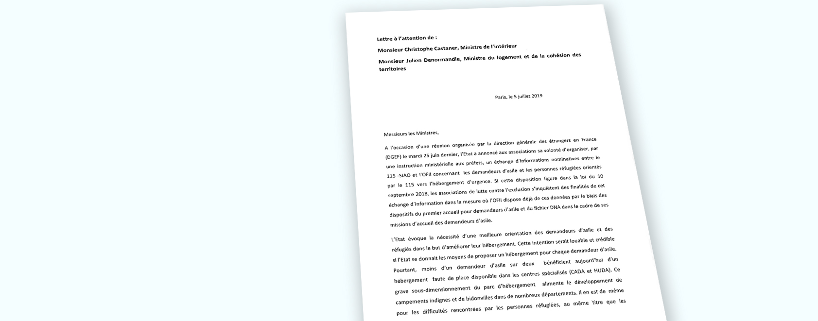 Données du 115-SIAO transmises à l’Intérieur : lettre ouverte de 40 associations
