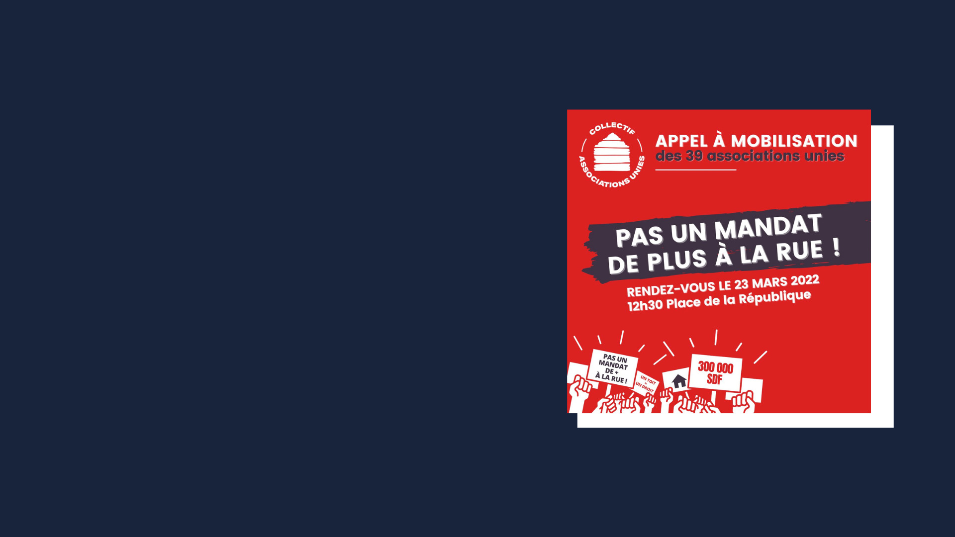 Rassemblement 23 mars 12h30 à Paris : pas un mandat de plus à la rue