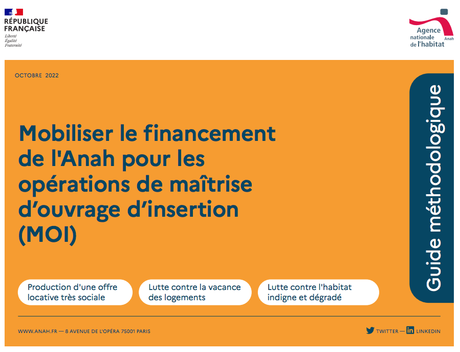 Couv Anah Mobiliser le financement de l’Anah pour les opérations de MOI