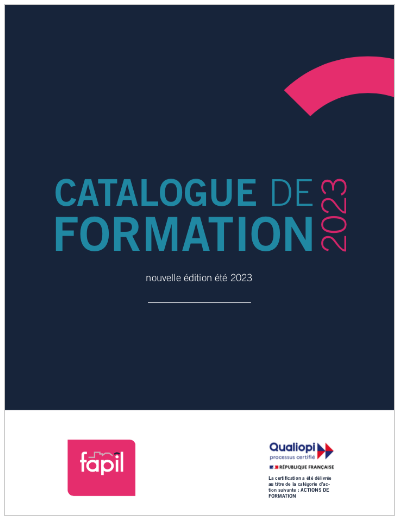 Catalogue de formation Fapil - été 2023 - couv web